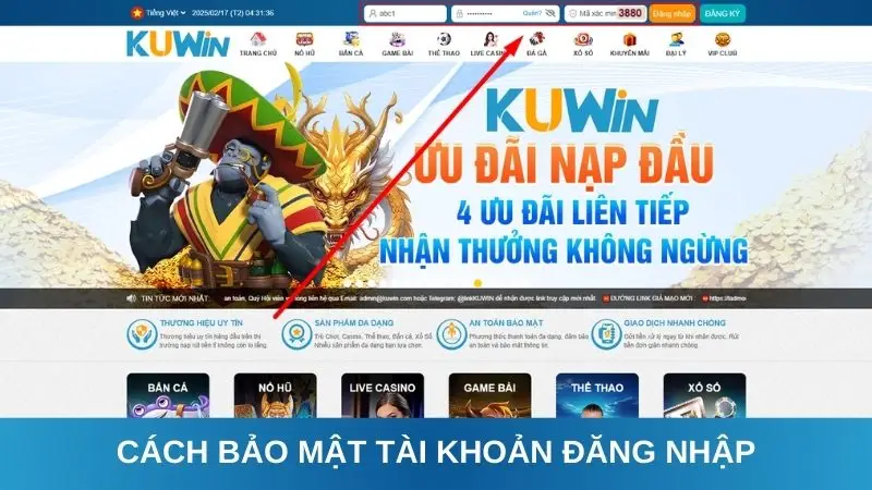 Cách bảo mật tài khoản đăng nhập