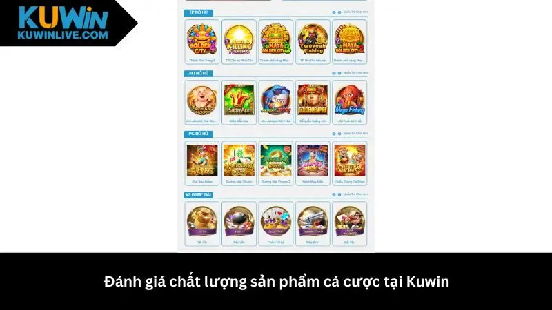 Kho game đa dạng, đồ họa sống động tại nhà cái Kuwin