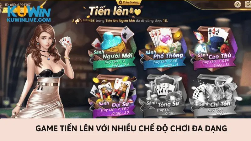 Game tiến lên với nhiều chế độ chơi đa dạng