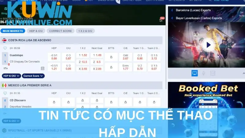 Tin tức có mục thể thao hấp dẫn