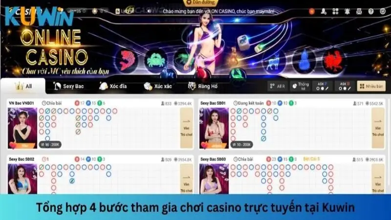 Các bước trải nghiệm sòng casino trực tuyến đơn giản và dễ dàng